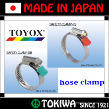 Acero inoxidable, abrazadera de manguera de seguridad. Hecho en Japón por TOYOX. Larga vida útil y resistente al óxido (abrazadera de cable)